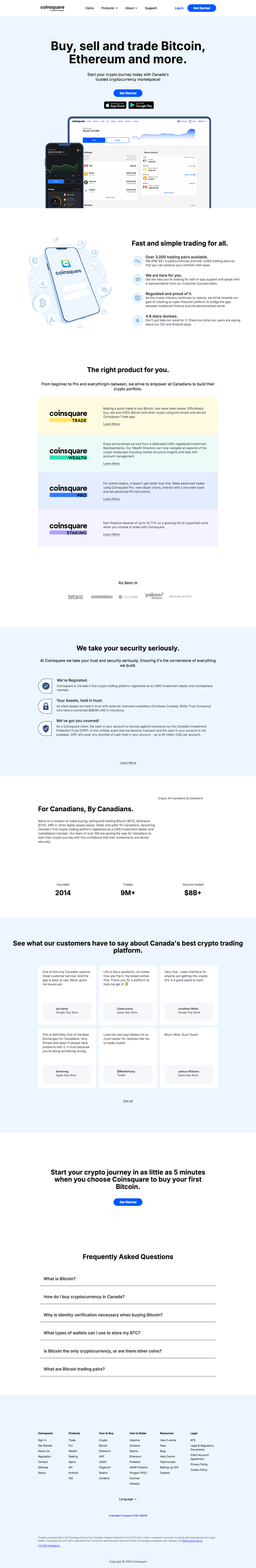 Coinsquare Sign In | Trade Bitcoin & Crypto Safe